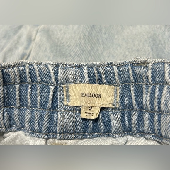 Madewell Size S Pull-On Balloon Jeans in Brittany Wash TENCEL Denim Edition Blue - Picture 14 of 16